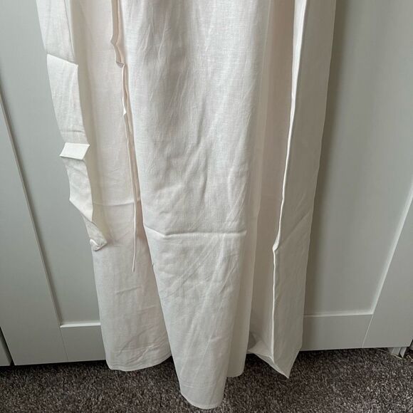 Andie The Maxi Wrap Dress Linen‎ Coconut Women's Size Medium Summer Vacation NWT - Picture 13 of 13